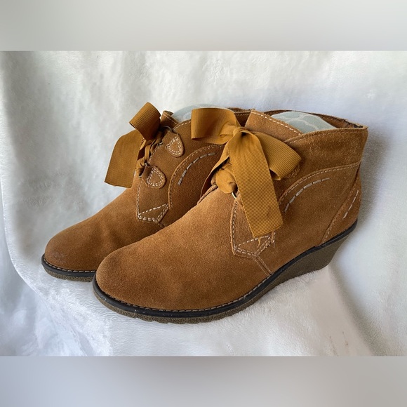 Marco Tozzi Women's Ankle Boots Lace-Up Tan Sz 39 - Picture 2 of 9